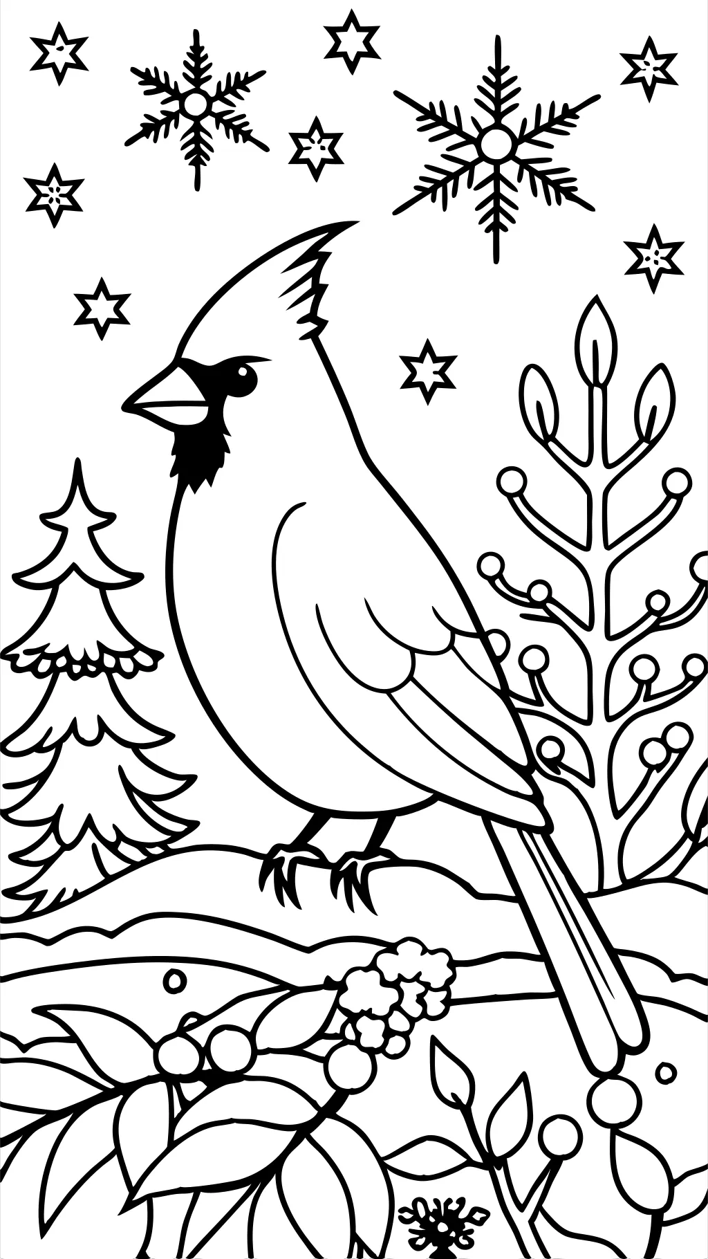 coloriages des cardinaux